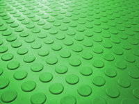 piso pastilhado verde