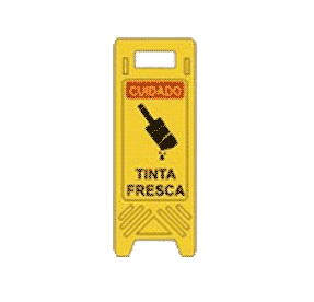 cavalete segurança tinta fresca